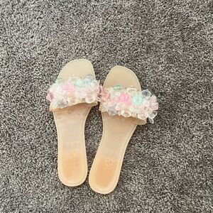 Stylish Women's Slide Sandals with Crystal Accents